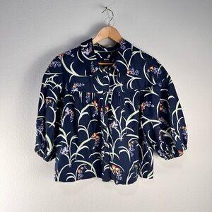 Anthropologie Maeve Zooey Bubble Sleeve Blouse Sz XL
